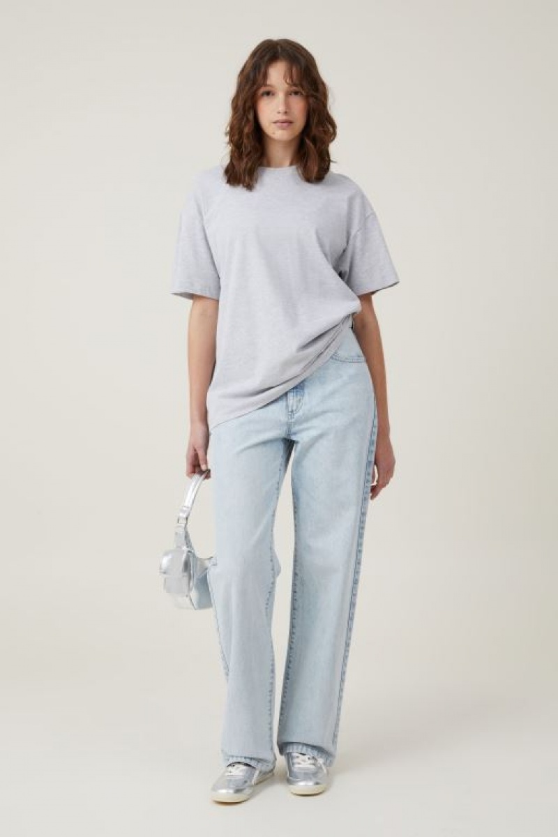 Camiseta Cotton On The Boxy Oversized Mujer Gris | K0s2oZ4lj2W