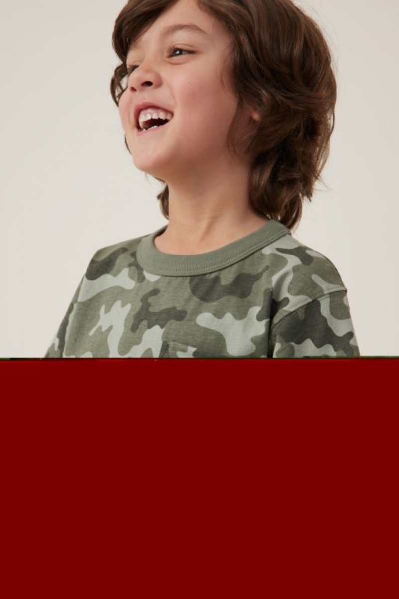 Camiseta Cotton On The Essential Corta Sleeve Niño Camuflaje | GILOfJF71Tt