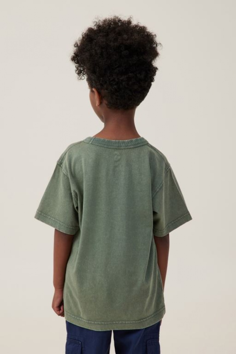 Camiseta Cotton On The Essential Corta Sleeve Niño Verde Azules | YLAnuPoHPaX