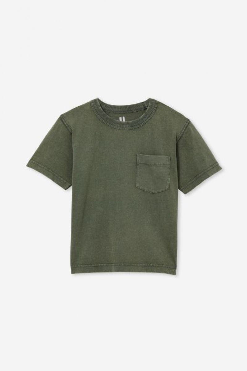 Camiseta Cotton On The Essential Corta Sleeve Niño Verde Azules | YLAnuPoHPaX