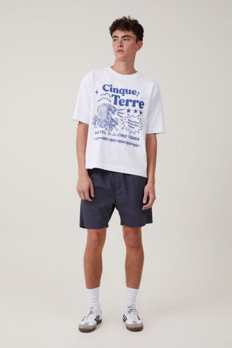 Camisetas Estampadas Cotton On Corta Fit Hombre Blancas | kGebiZdUZb2