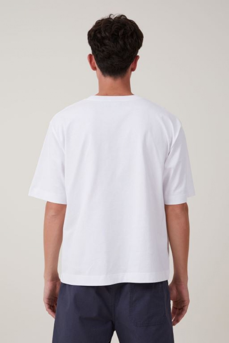 Camisetas Estampadas Cotton On Corta Fit Hombre Blancas | kGebiZdUZb2