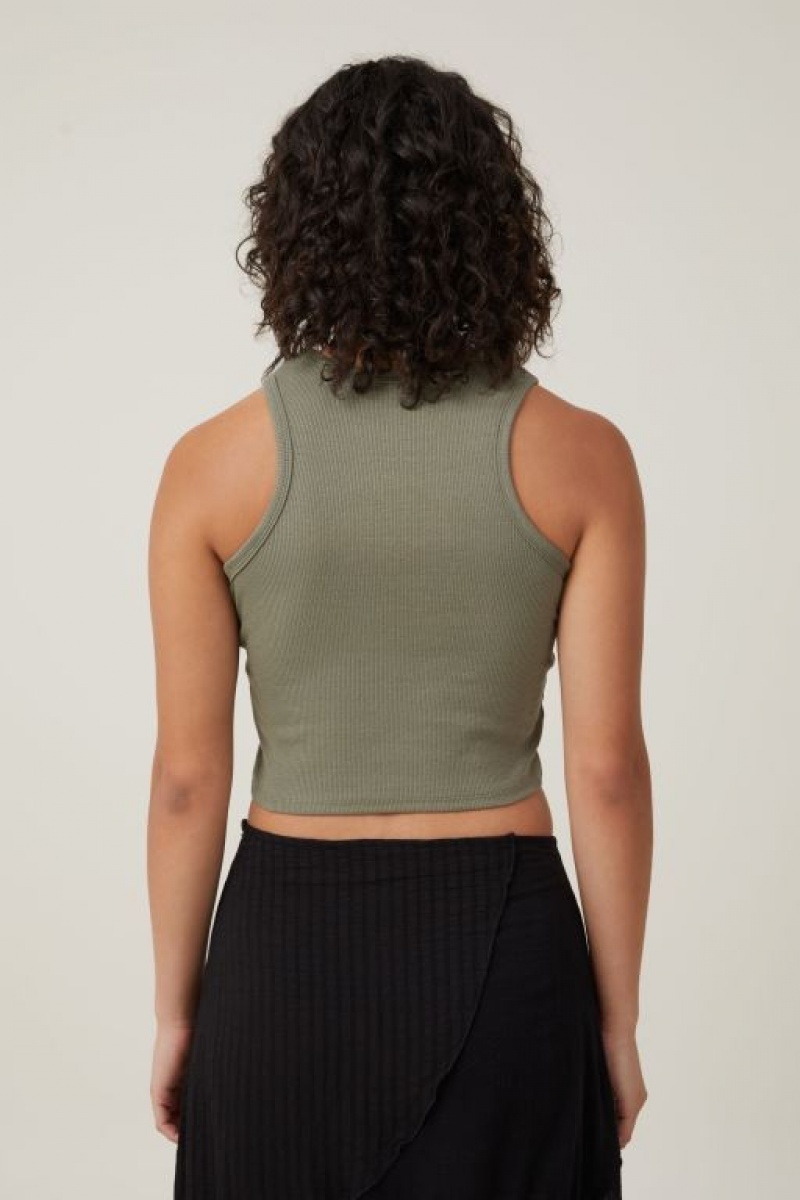 Camisetas Estampadas Cotton On Crop Acanalado Estampadas Racer Mujer Transcend | QV1WJUu2Rji