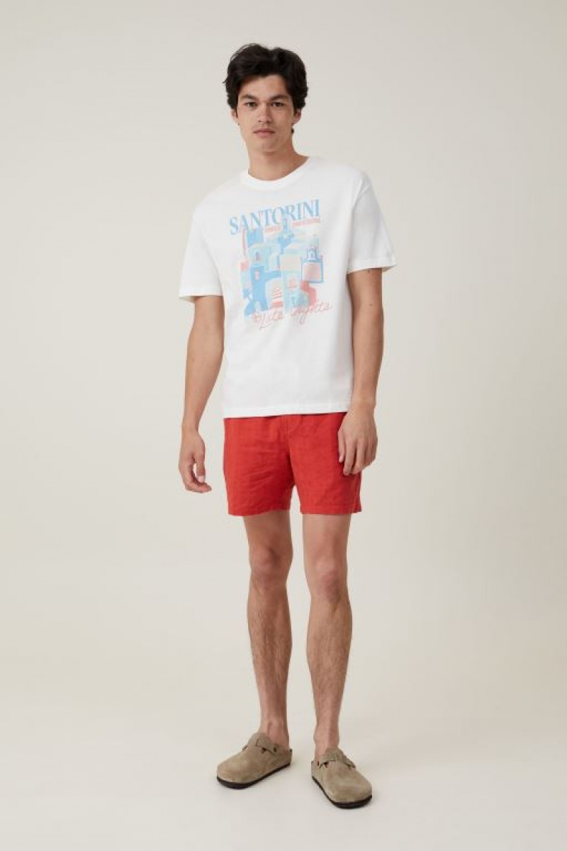 Camisetas Estampadas Cotton On Premium Loose Fit Art Hombre Blancas | N4nHjjpIJXy