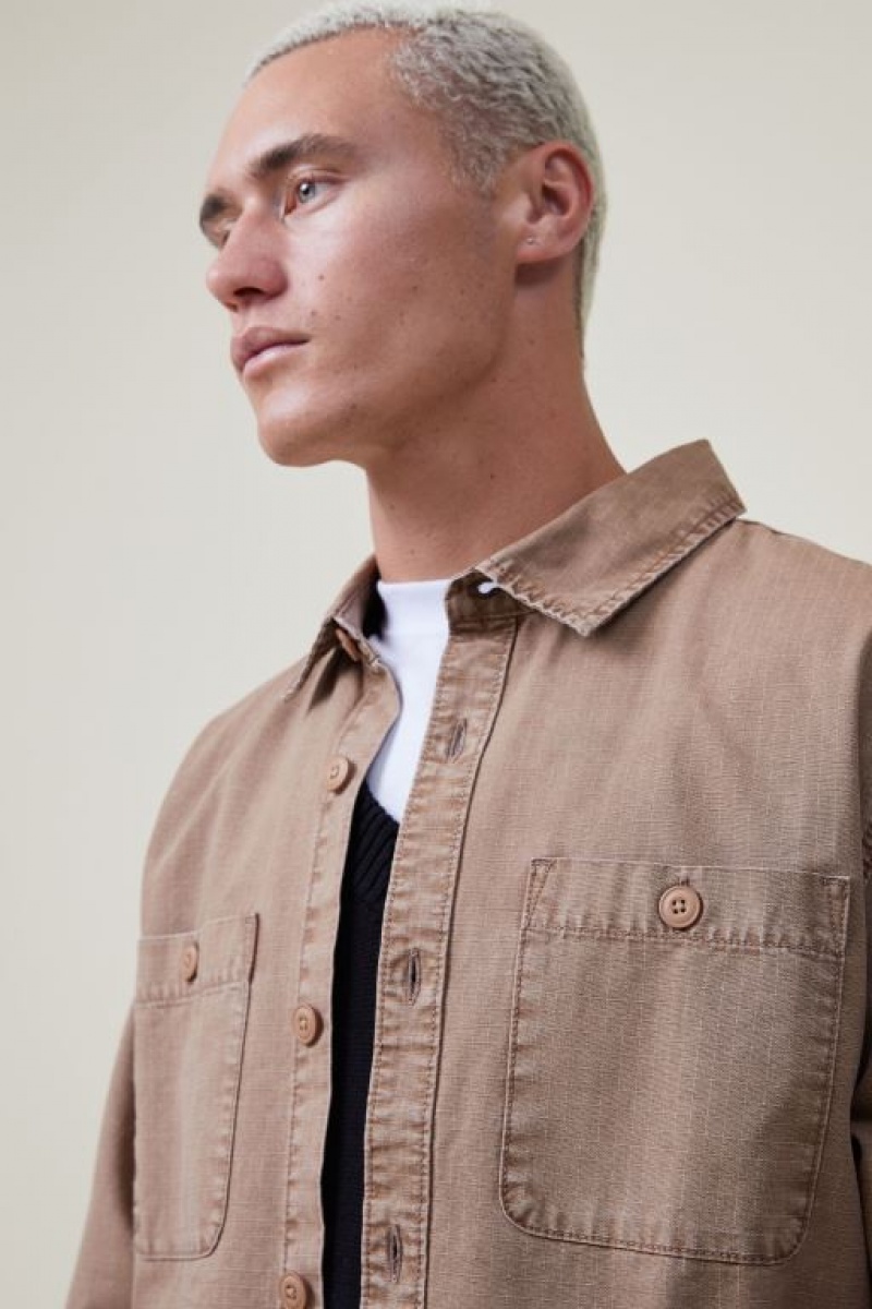 Chaquetas Cotton On Heavy Overshirt Hombre Marrones | QDZSxd2zUbf