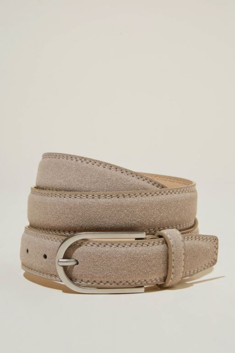 Cinturones Cotton On Slim Faux Gamuza Hombre Blancas | aZR3B6rjdak