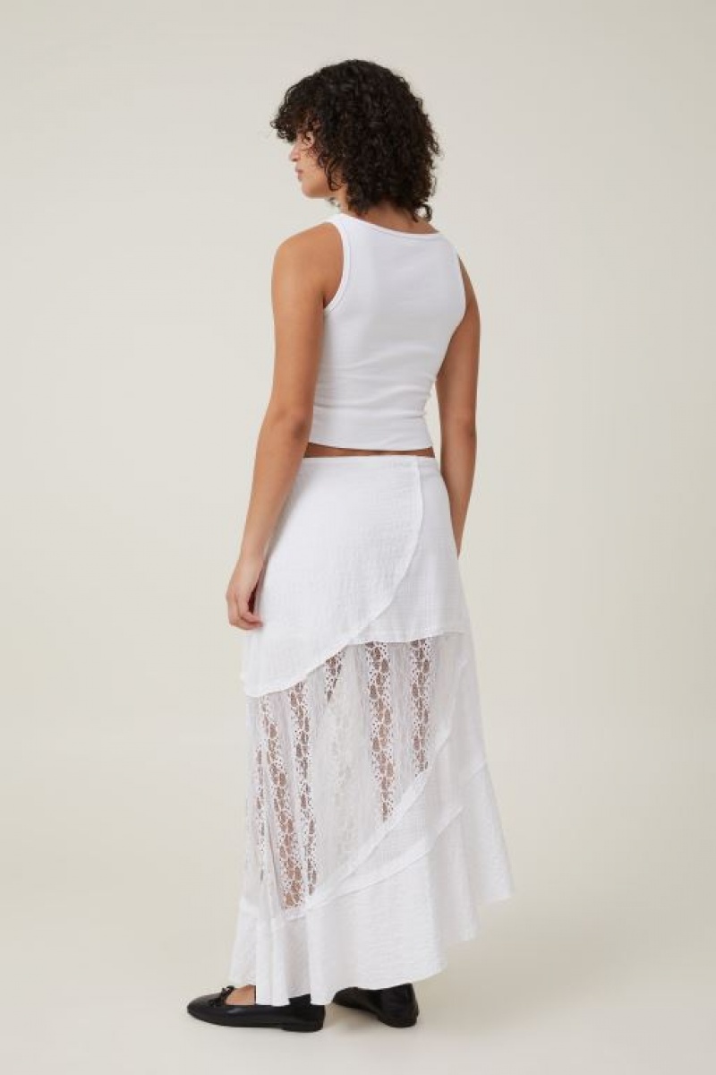 Falda Cotton On Millie Asymmetrical Maxi Mujer Blancas | 83zNxYvjJHm