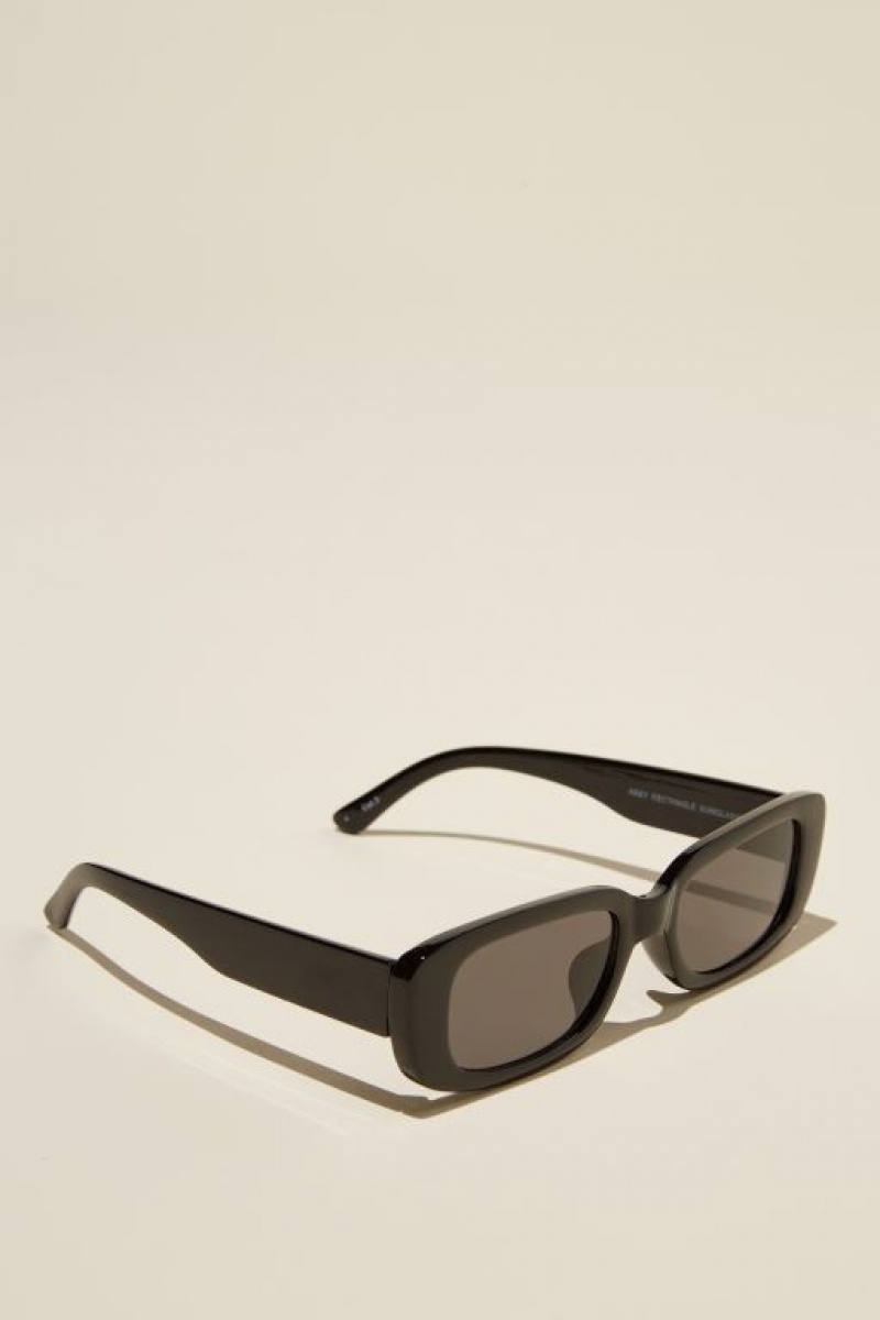 Gafas de Sol Cotton On Abby Rectangle Mujer Negras | tgTupBJIuIc