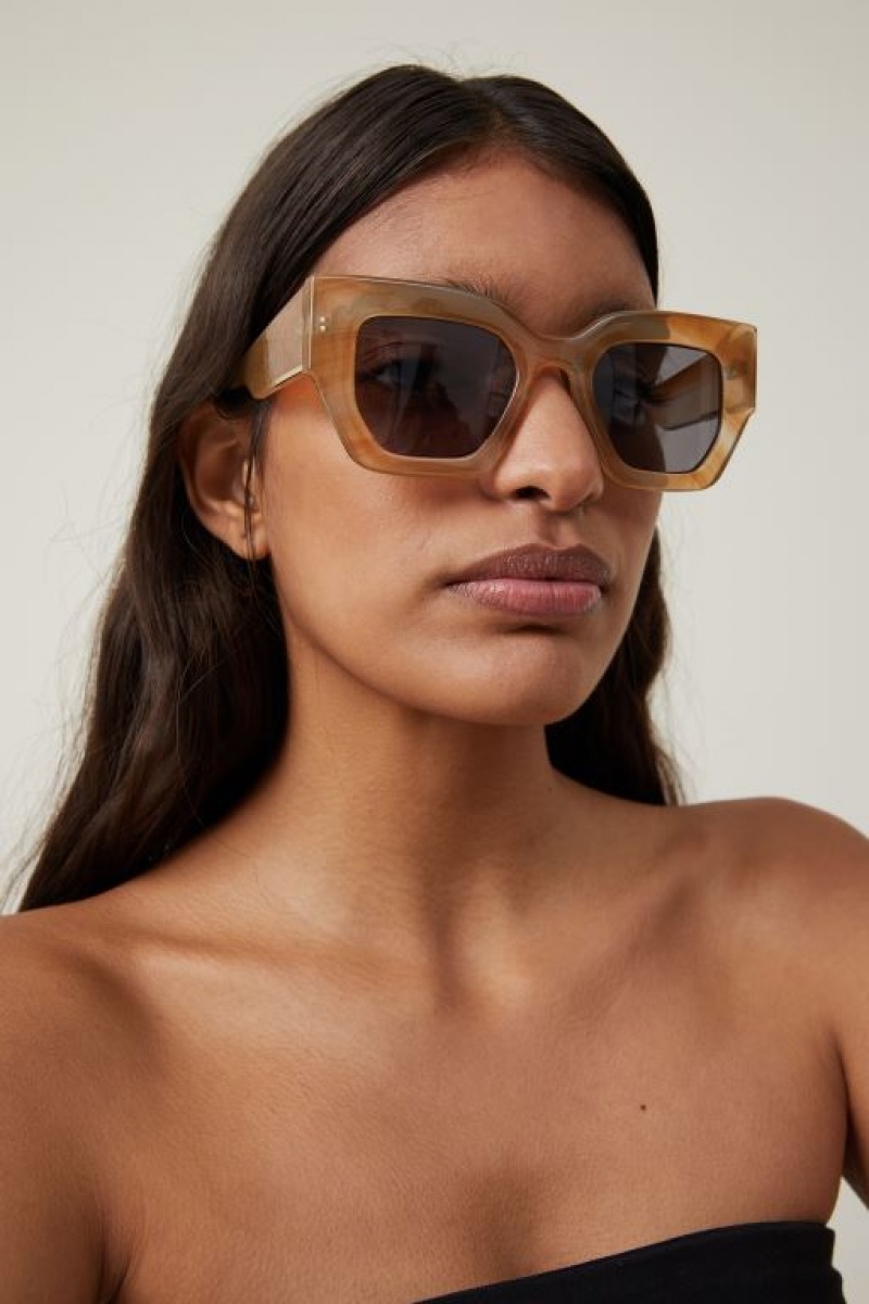 Gafas de Sol Cotton On Aubrey Oversized Mujer Rayadas | dgUKuimLrIE