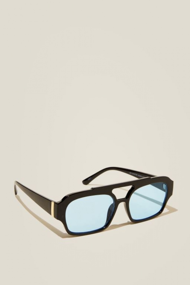 Gafas de Sol Cotton On Lex Aviator Mujer Negras Azules | NROAEztRjkz