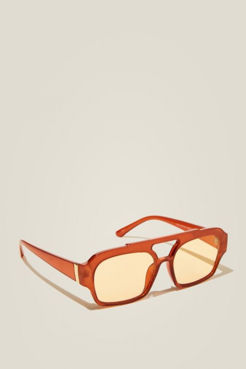 Gafas de Sol Cotton On Lex Aviator Mujer Naranjas | iIpflrR5RPE