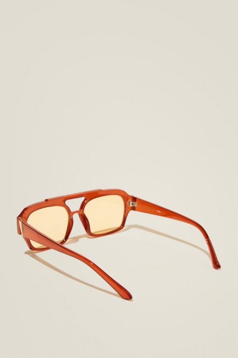 Gafas de Sol Cotton On Lex Aviator Mujer Naranjas | iIpflrR5RPE