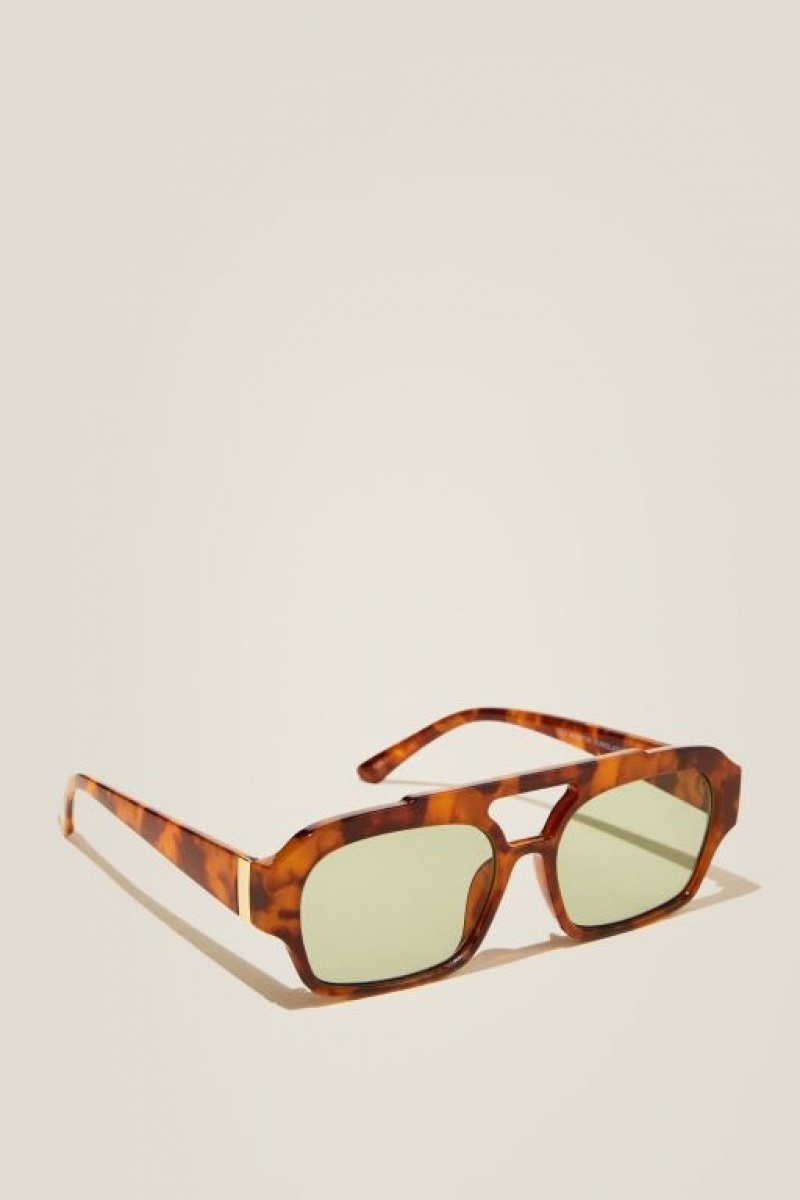 Gafas de Sol Cotton On Lex Aviator Mujer Kaki | fBi28DCcI4h