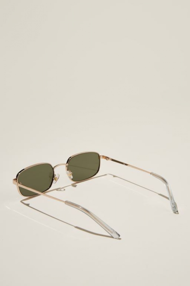 Gafas de Sol Cotton On Taylor Metal Mujer Doradas Verde Oscuro | kjybeEQZRdL