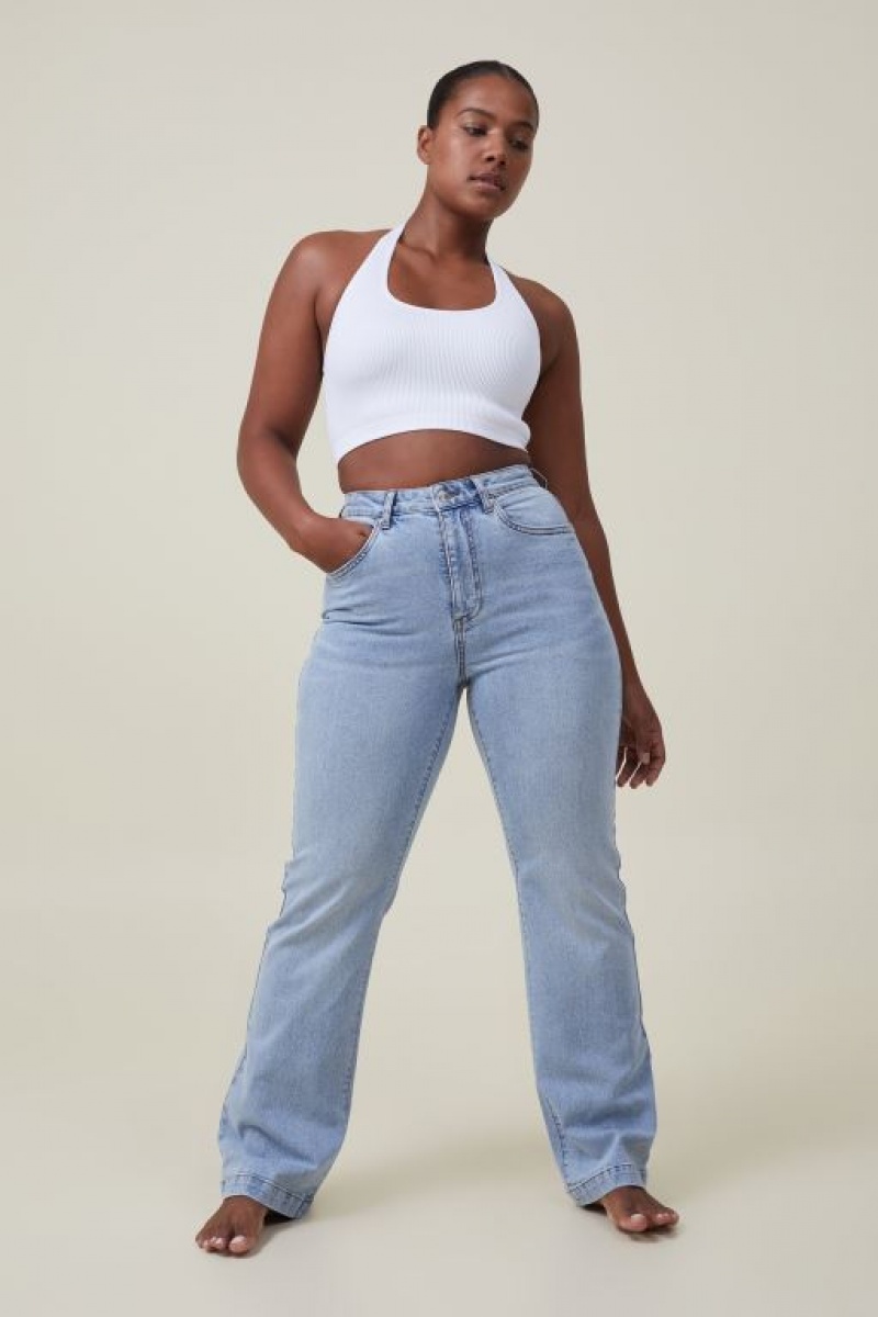 Jeans Cotton On Curvy Stretch Bootcut Flare Mujer Azules | 7ohwV5tlNvS