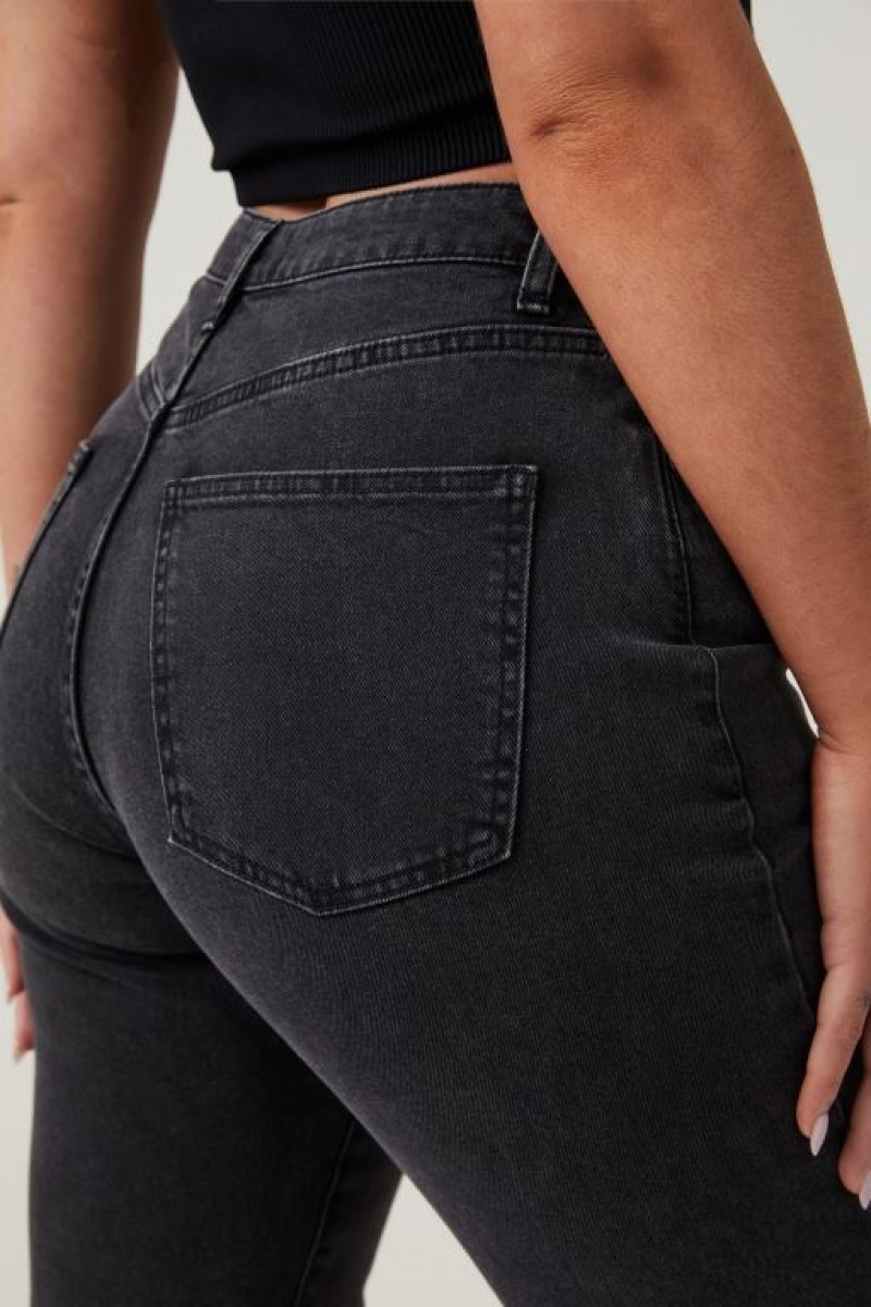 Jeans Cotton On Curvy Stretch Bootcut Flare Mujer Gris Oscuro Negras | DlJQviBwuCP