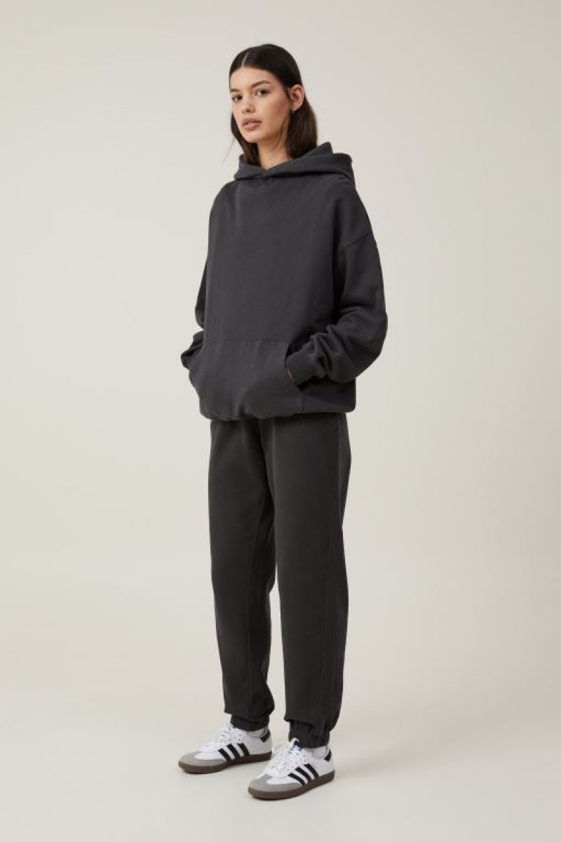 Jerséis Cotton On Classic Washed Hoodie Mujer Negras | uaAmd6OKu61