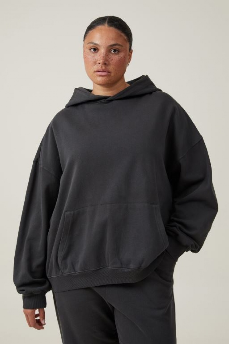 Jerséis Cotton On Classic Washed Hoodie Mujer Negras | uaAmd6OKu61