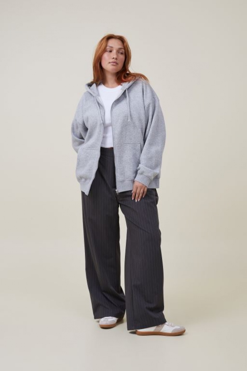 Jerséis Cotton On Classic Zip-Through Hoodie Mujer Gris | kbszXSKxPYg