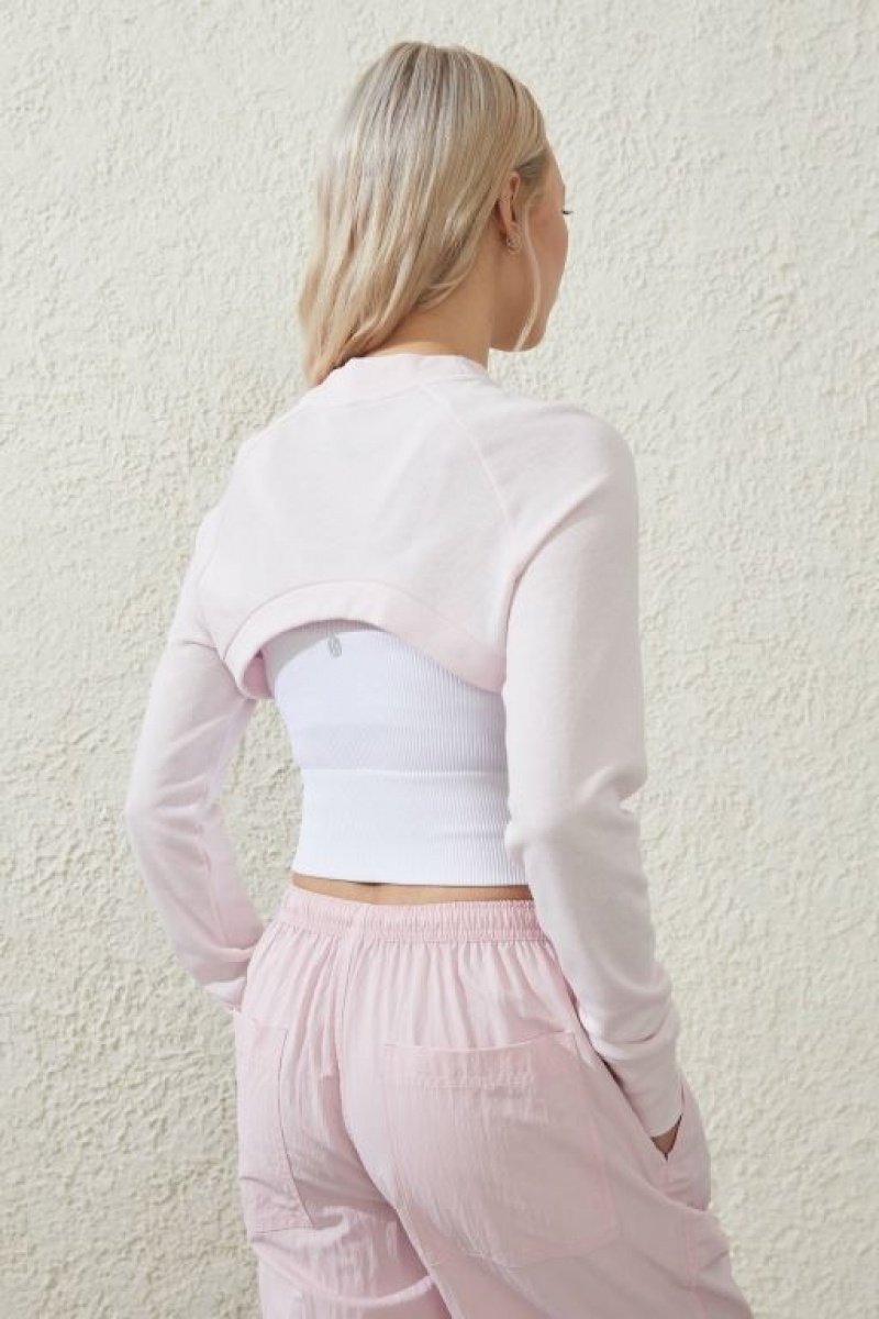 Jerséis Cotton On Fleece Zip Through Shrug Mujer Rosas | JtJqodhj2gX