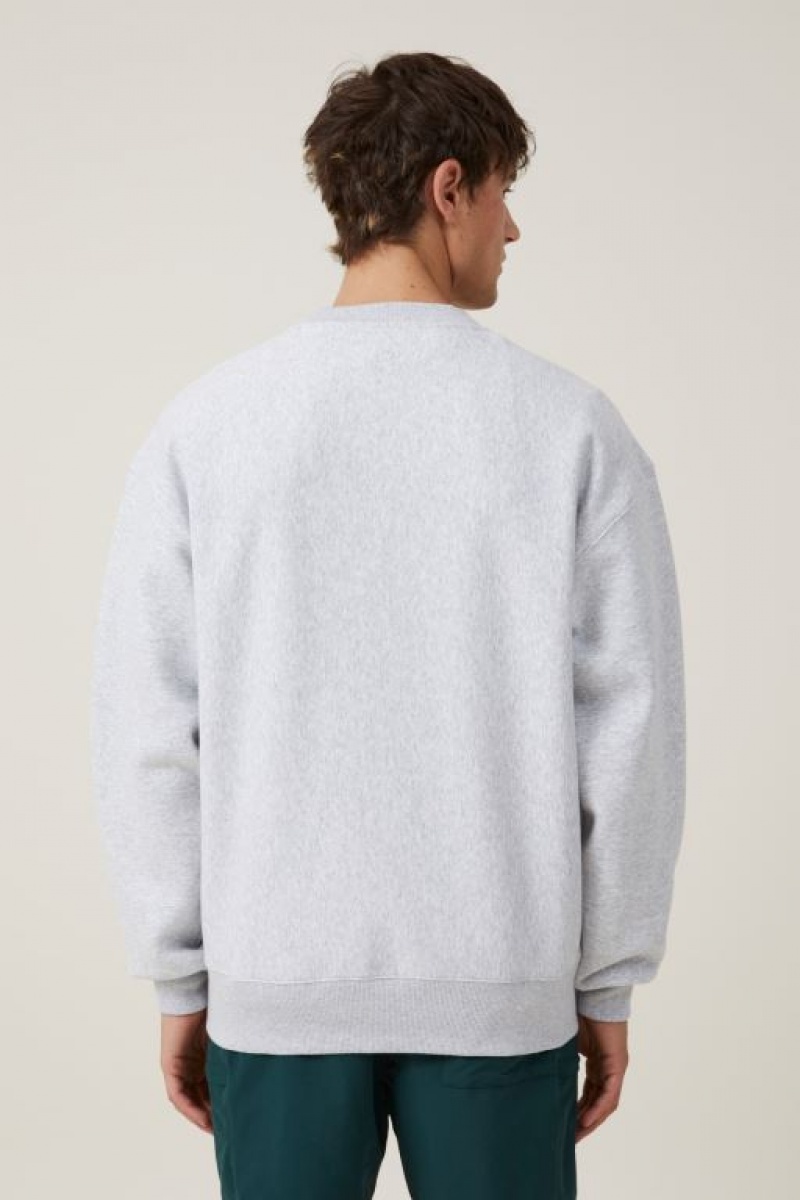 Jerséis Cotton On Oversized Crew Sueter Hombre Gris | YV6LBzQc856