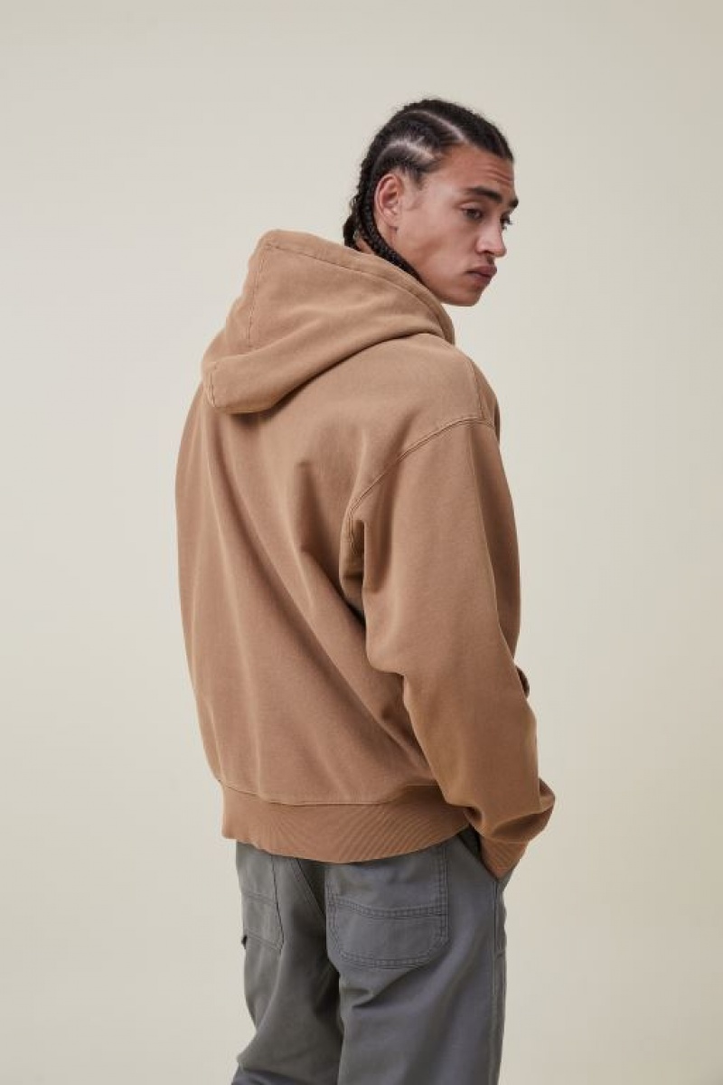 Jerséis Cotton On Oversized Zip Up Hoodie Hombre Burnt | u5EsEPBY2ZW