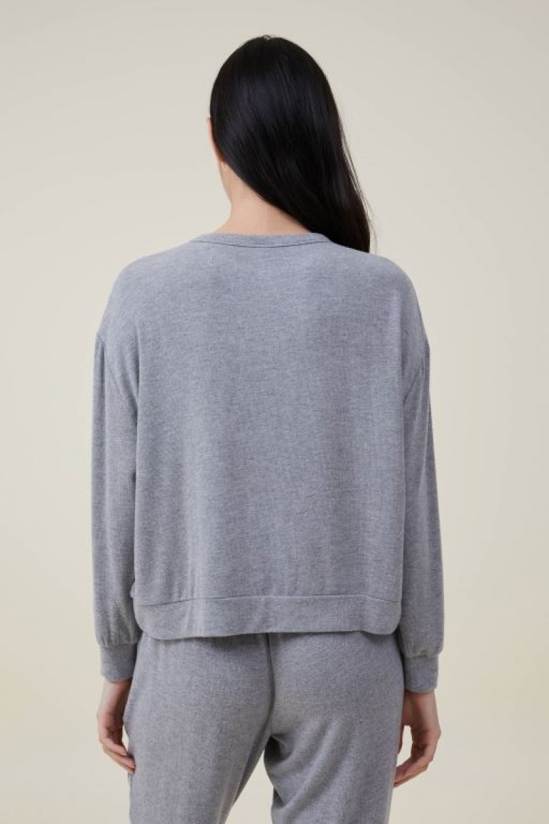Jerséis Cotton On Super Soft Long Sleeve Crew Mujer Gris | vcjRUwabXph