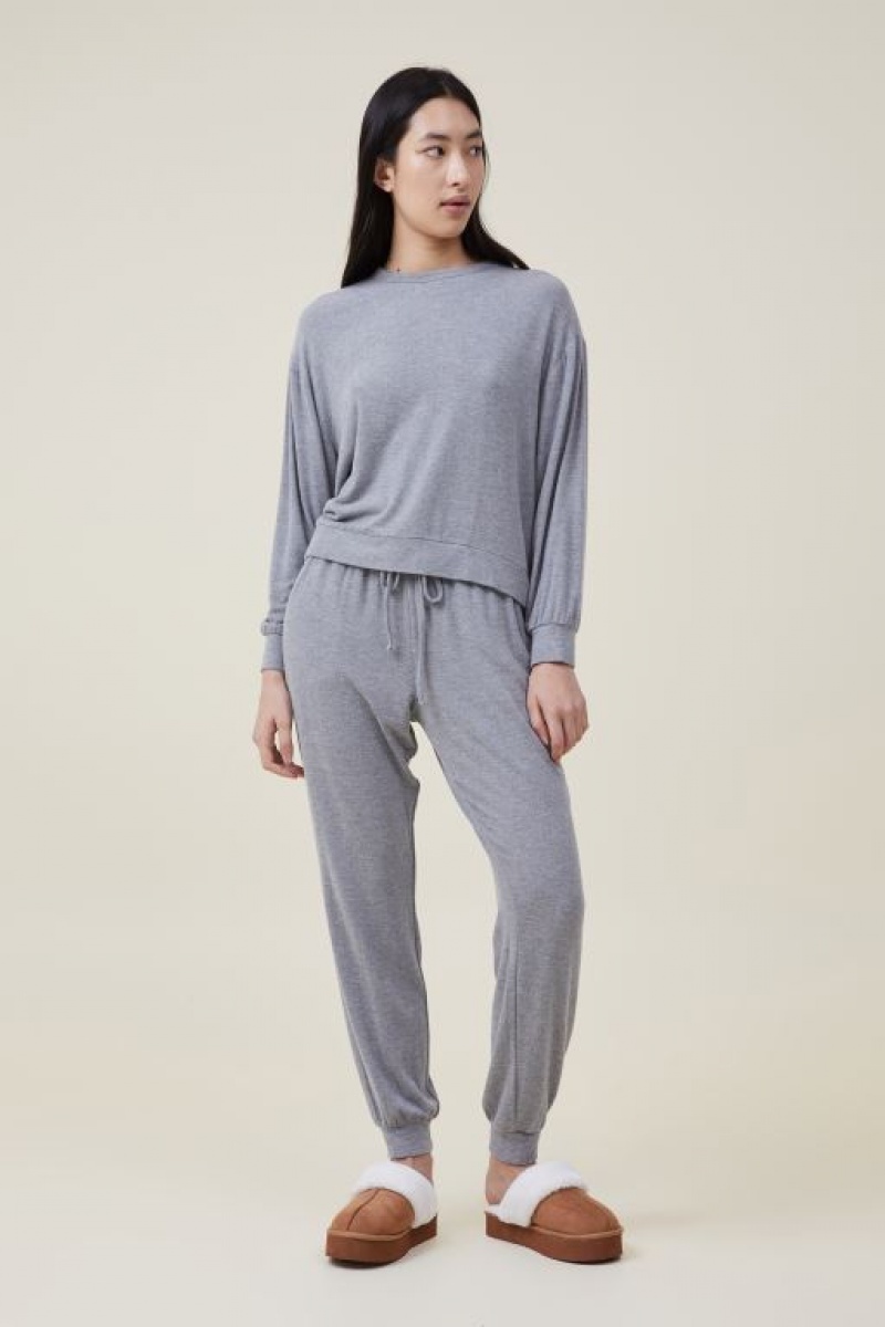 Jerséis Cotton On Super Soft Long Sleeve Crew Mujer Gris | vcjRUwabXph