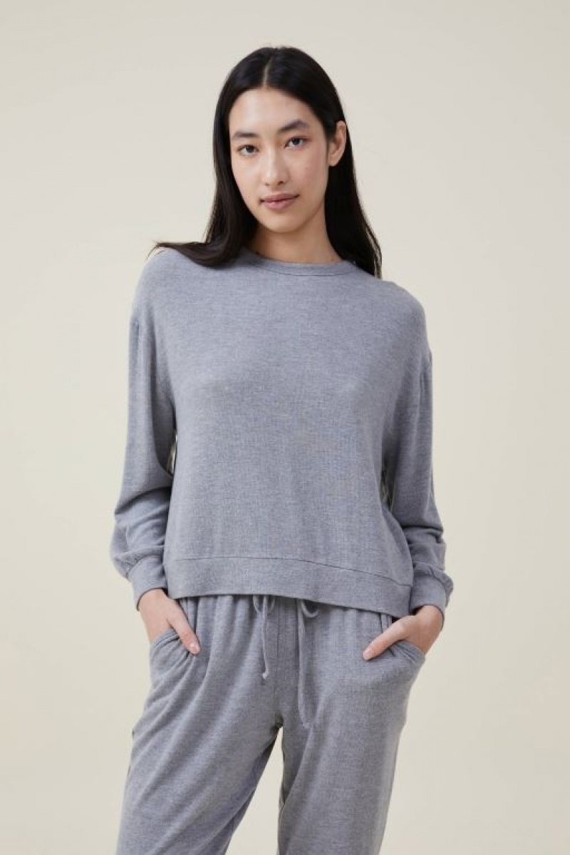 Jerséis Cotton On Super Soft Long Sleeve Crew Mujer Gris | vcjRUwabXph