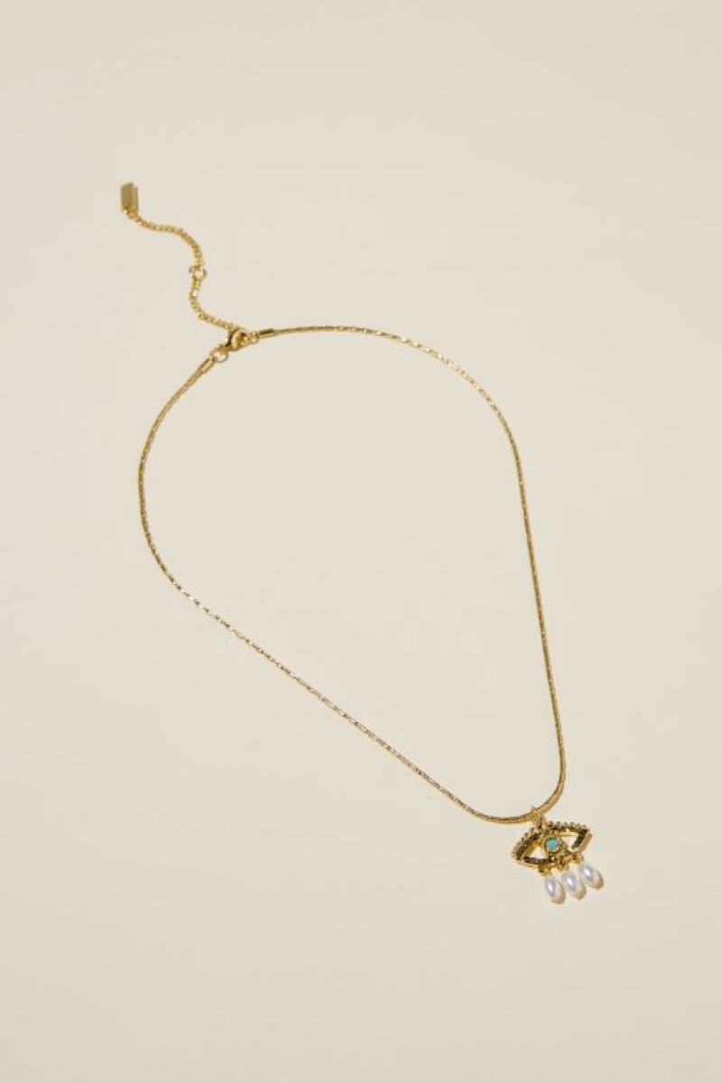 Joyería Cotton On Pendant Necklace Mujer Doradas | hnb70wc5Ww0