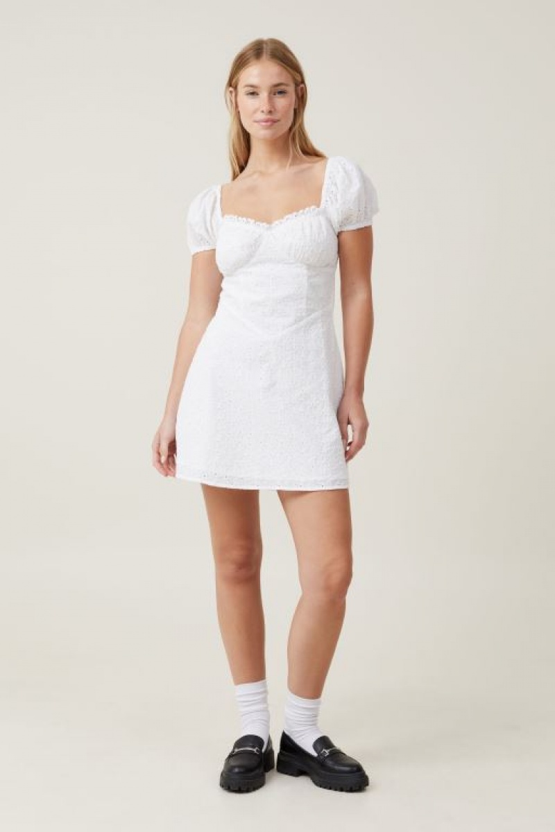 Mini Vestido Cotton On Corset Broderie Mujer Blancas | B7Bqa2NLYpw