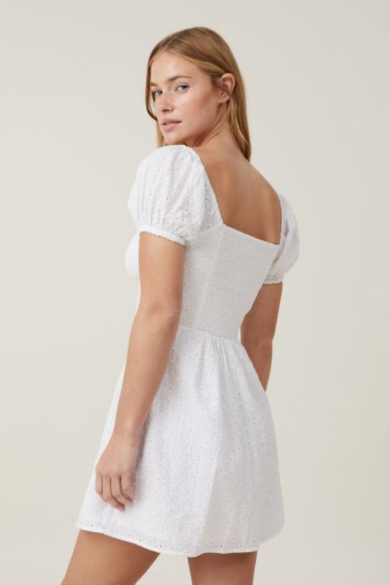 Mini Vestido Cotton On Corset Broderie Mujer Blancas | B7Bqa2NLYpw