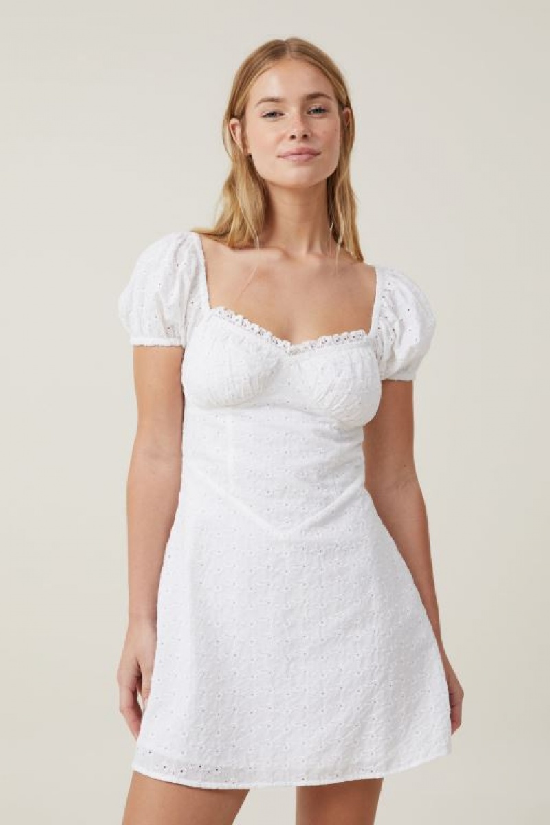 Mini Vestido Cotton On Corset Broderie Mujer Blancas | B7Bqa2NLYpw
