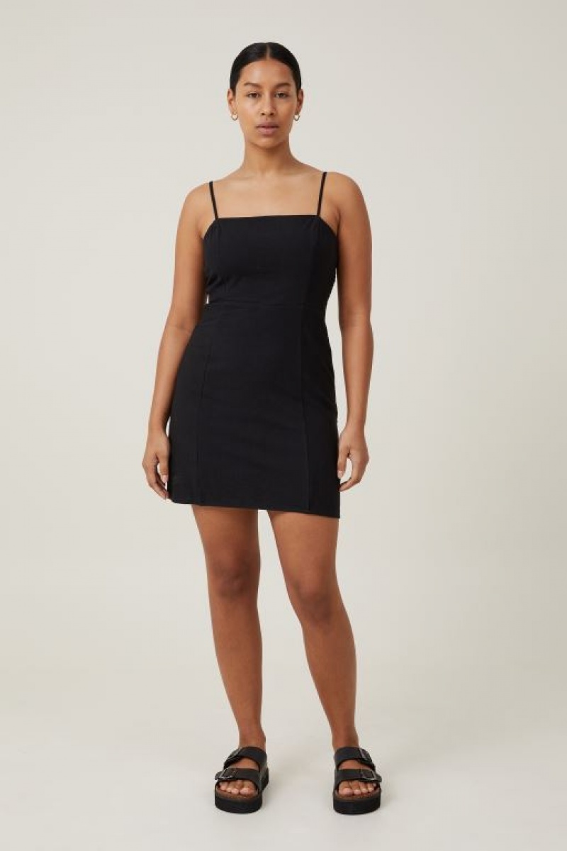 Mini Vestido Cotton On Molly Tiras Mujer Negras | c0Zl0M6C1ss