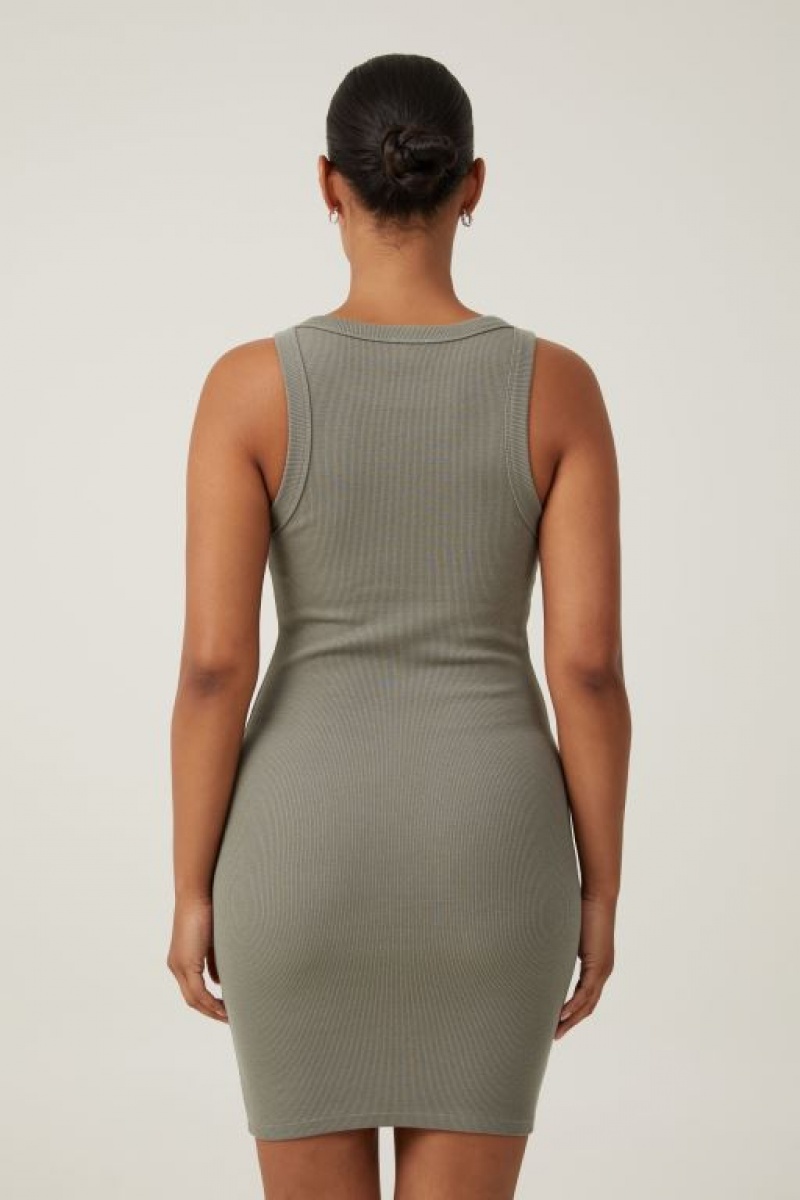 Mini Vestido Cotton On Rib Racer Mujer Woodland | cyA4zNSuatX