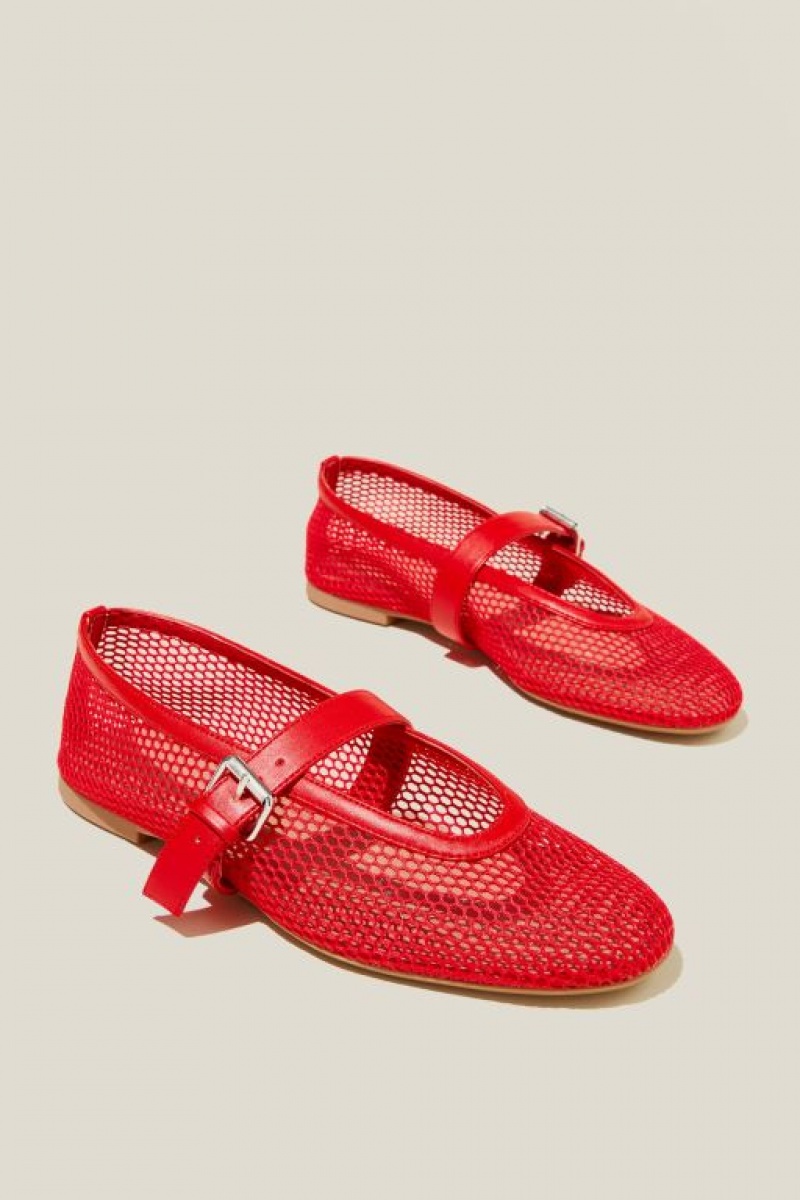 Mocasines Cotton On Amy Round Mary Jane Ballet Mujer Rojas | KwQ29wXEBxe