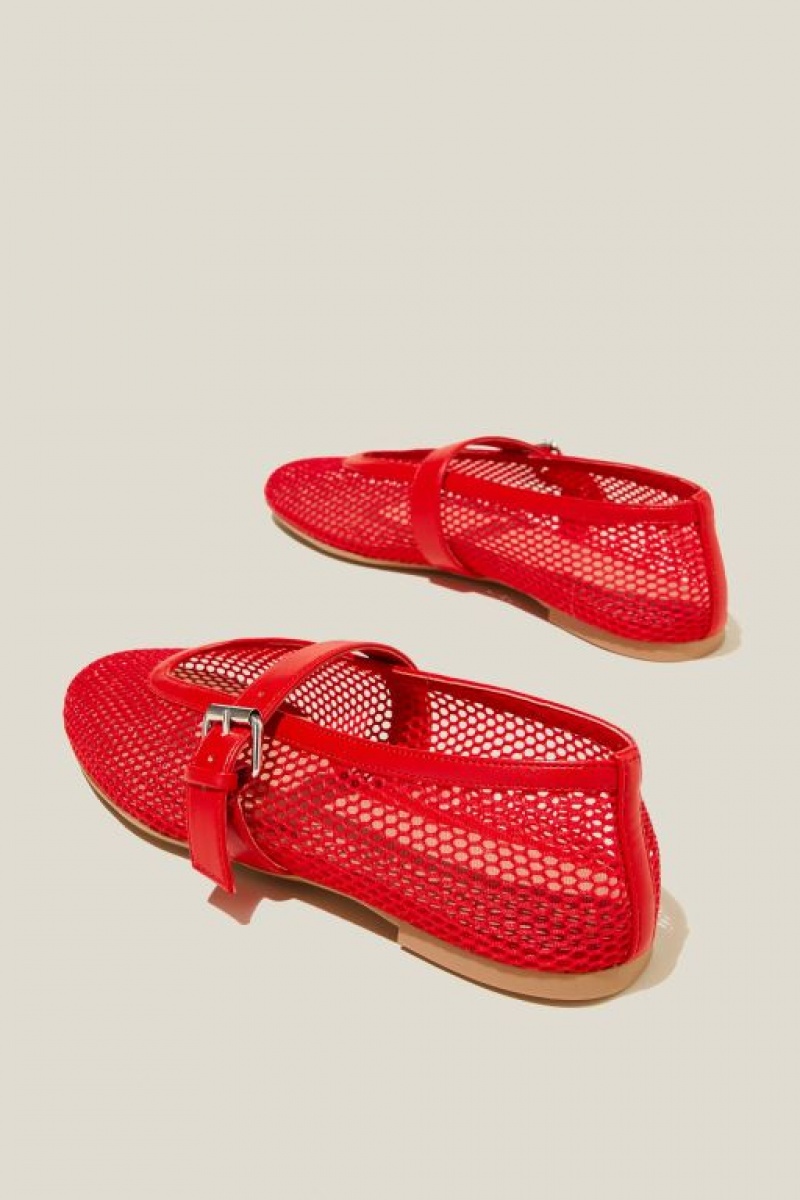Mocasines Cotton On Amy Round Mary Jane Ballet Mujer Rojas | KwQ29wXEBxe