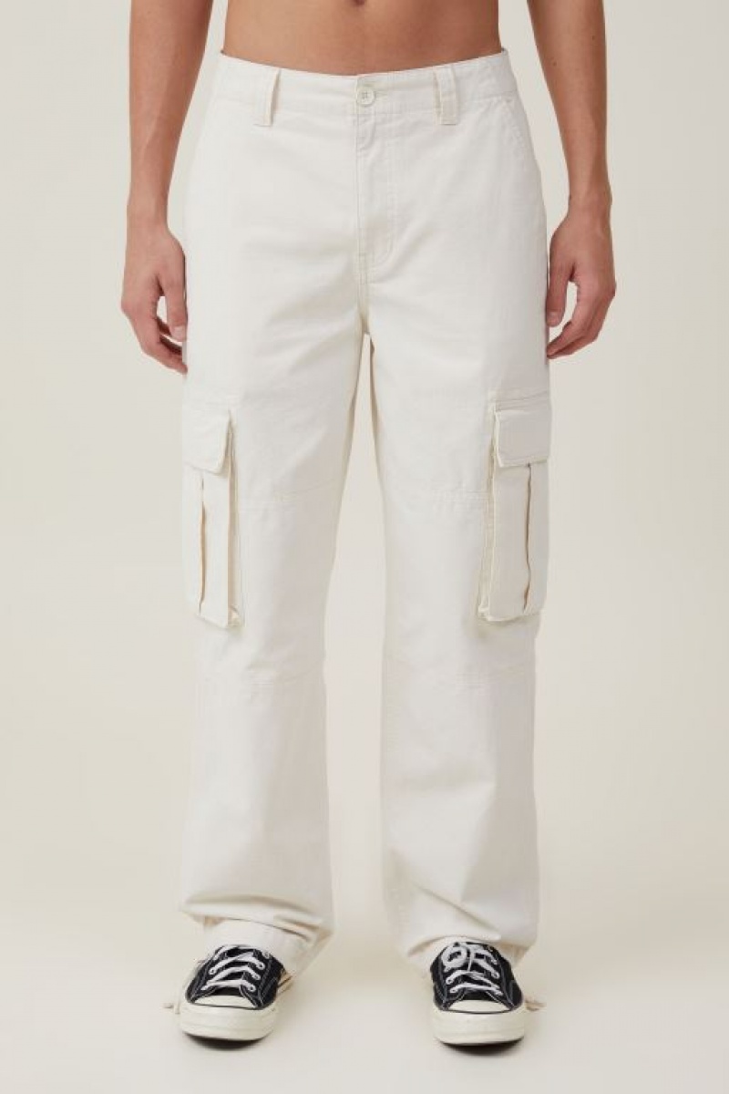 Pantalon Cotton On Baggy Cargo Hombre Ecru | AvIJekc3QoO