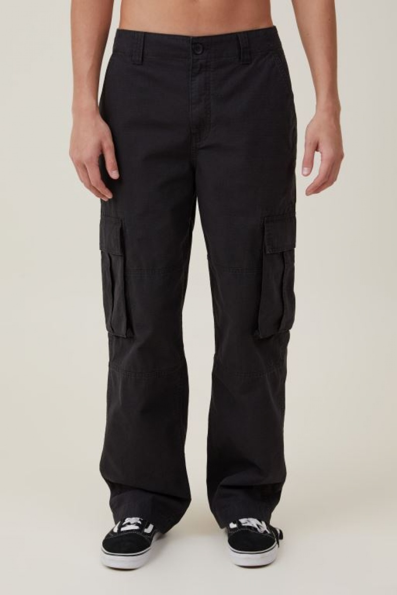 Pantalon Cotton On Baggy Cargo Hombre Negras | BugGD580XO9