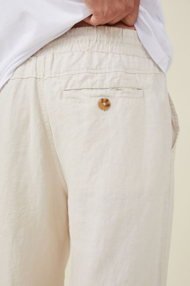 Pantalon Cotton On Linen Hombre Beige | Af4VcoAGcJm