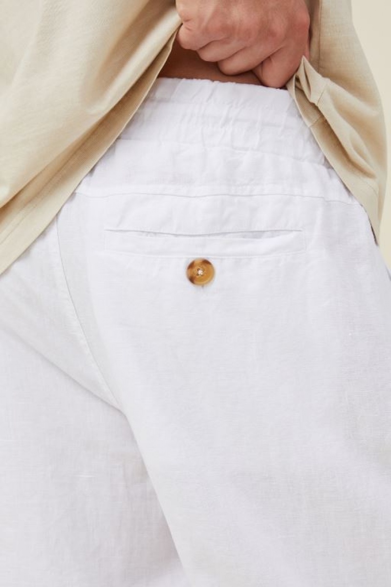 Pantalon Cotton On Linen Hombre Blancas | hdiZFApoUAI