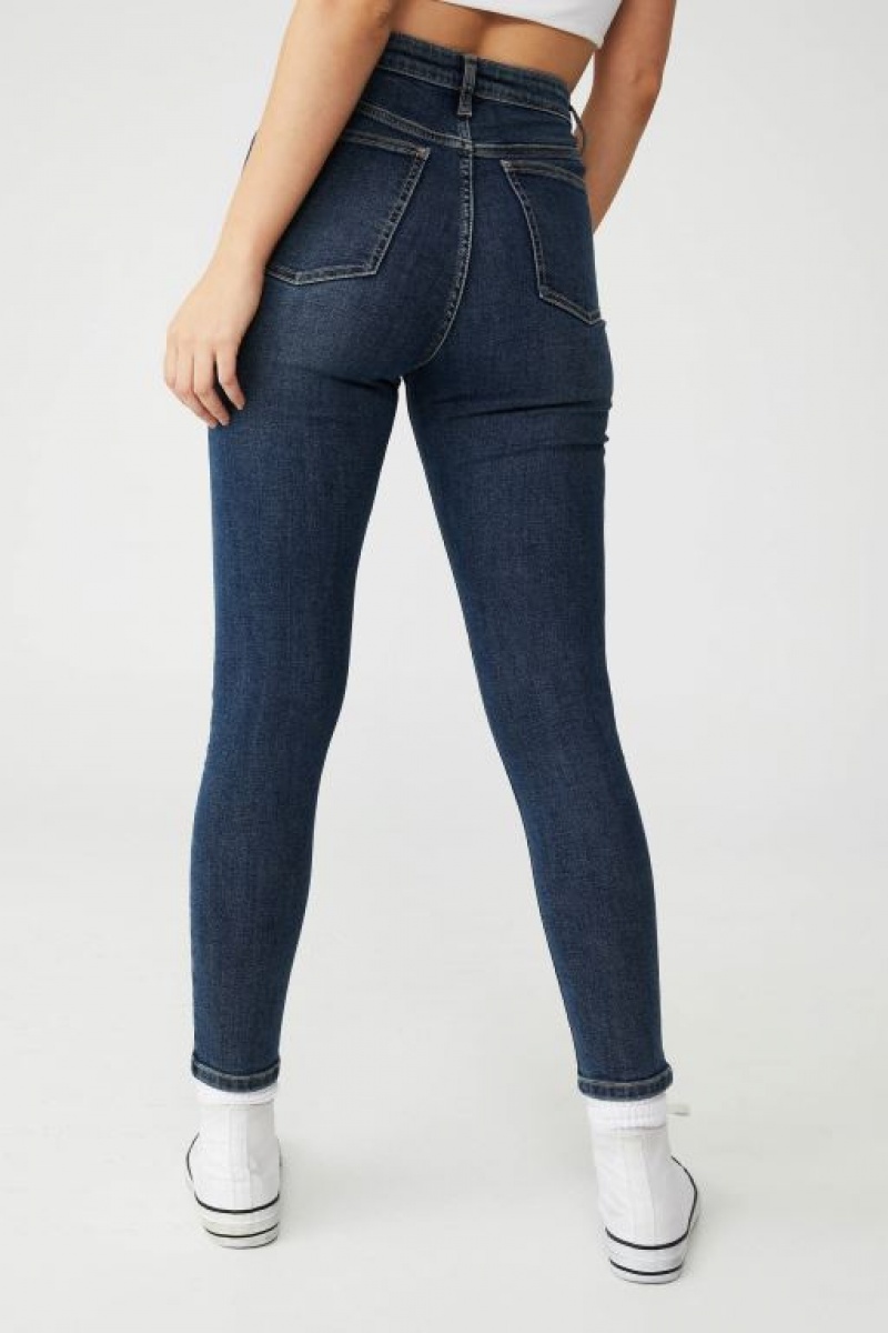 Pantalon Cotton On Luxe Flaco Jean Mujer Azules | suF110PR7FW