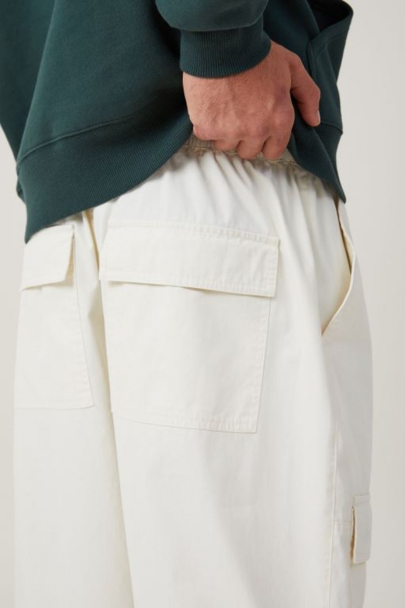 Pantalon Cotton On Parachute Super Baggy Hombre Ecru | DO0Iibq2Cfp
