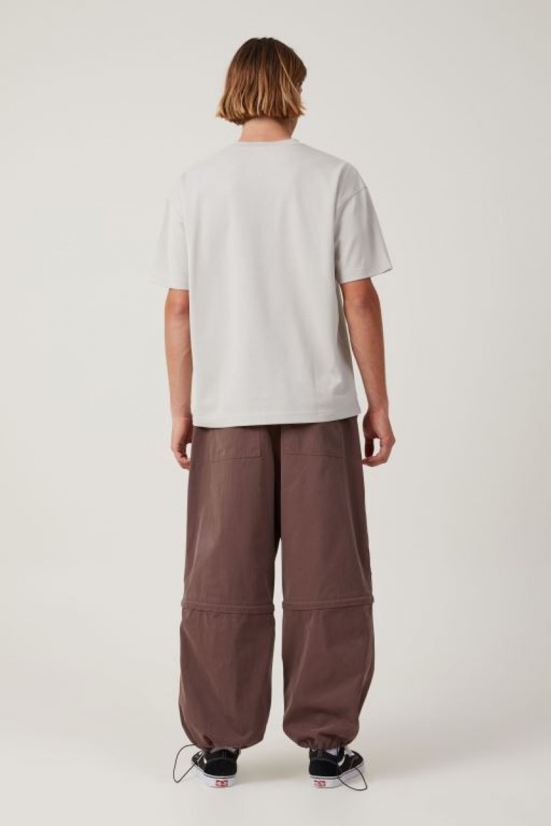 Pantalon Cotton On Parachute Super Baggy Hombre Chocolate | QBEkaOWCyZp
