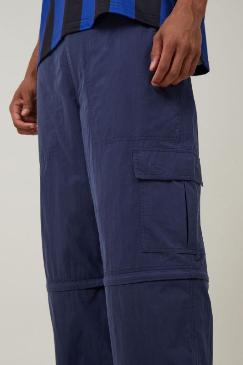 Pantalon Cotton On Parachute Zip Off Hombre Azul Marino | wXRY1PXLHmB