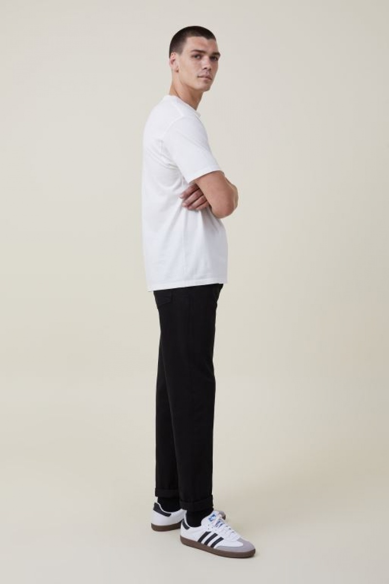 Pantalon Cotton On Relaxed Tapered Jean Hombre Negras | 1KflLP44a7H