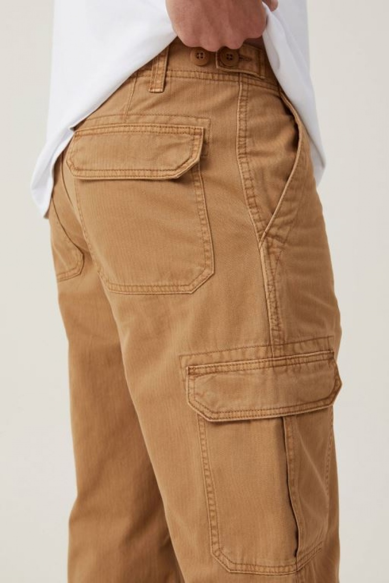 Pantalon Cotton On Tactical Cargo Hombre Marrones | siR8HEndldU