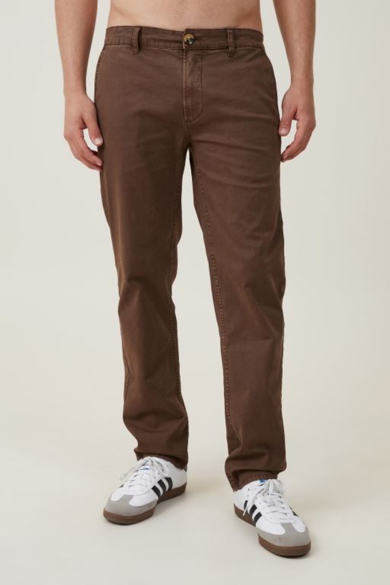 Pantalon Cotton On Tapered Flaco Chino Hombre Chocolate | Dgitq7arCo3