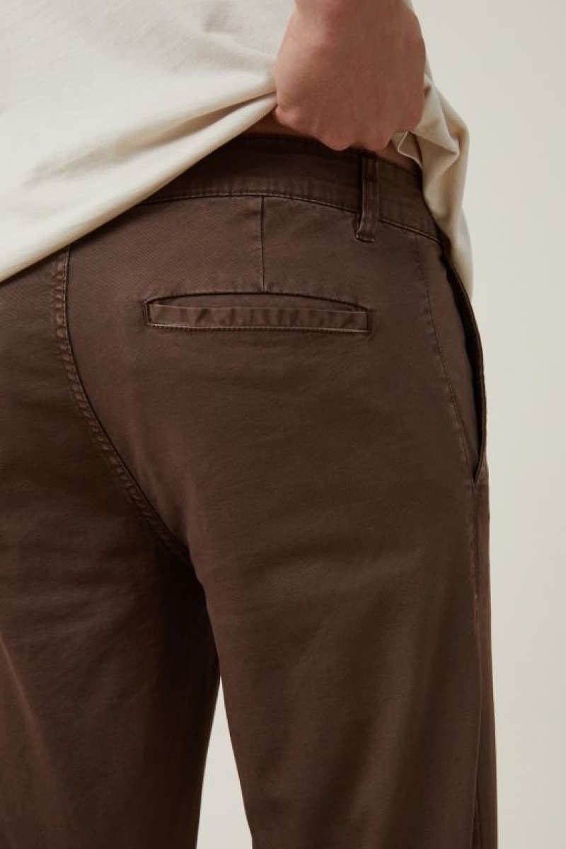 Pantalon Cotton On Tapered Flaco Chino Hombre Chocolate | Dgitq7arCo3