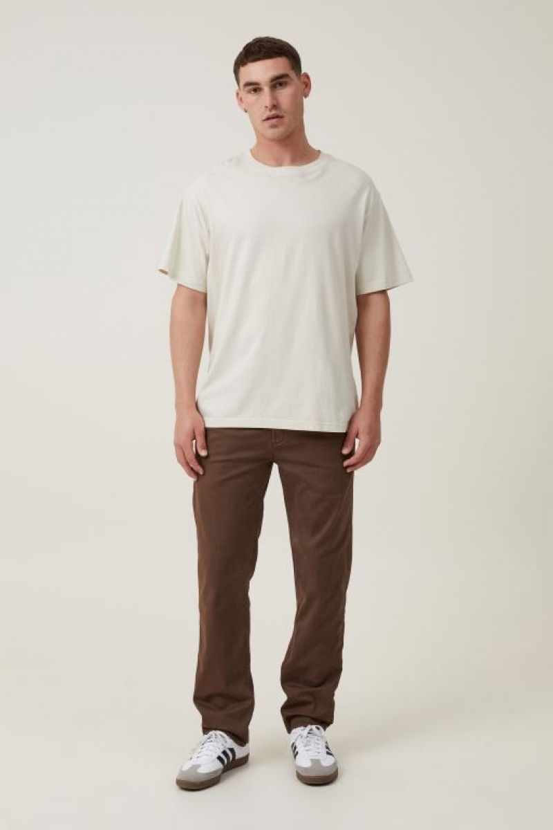 Pantalon Cotton On Tapered Flaco Chino Hombre Chocolate | Dgitq7arCo3